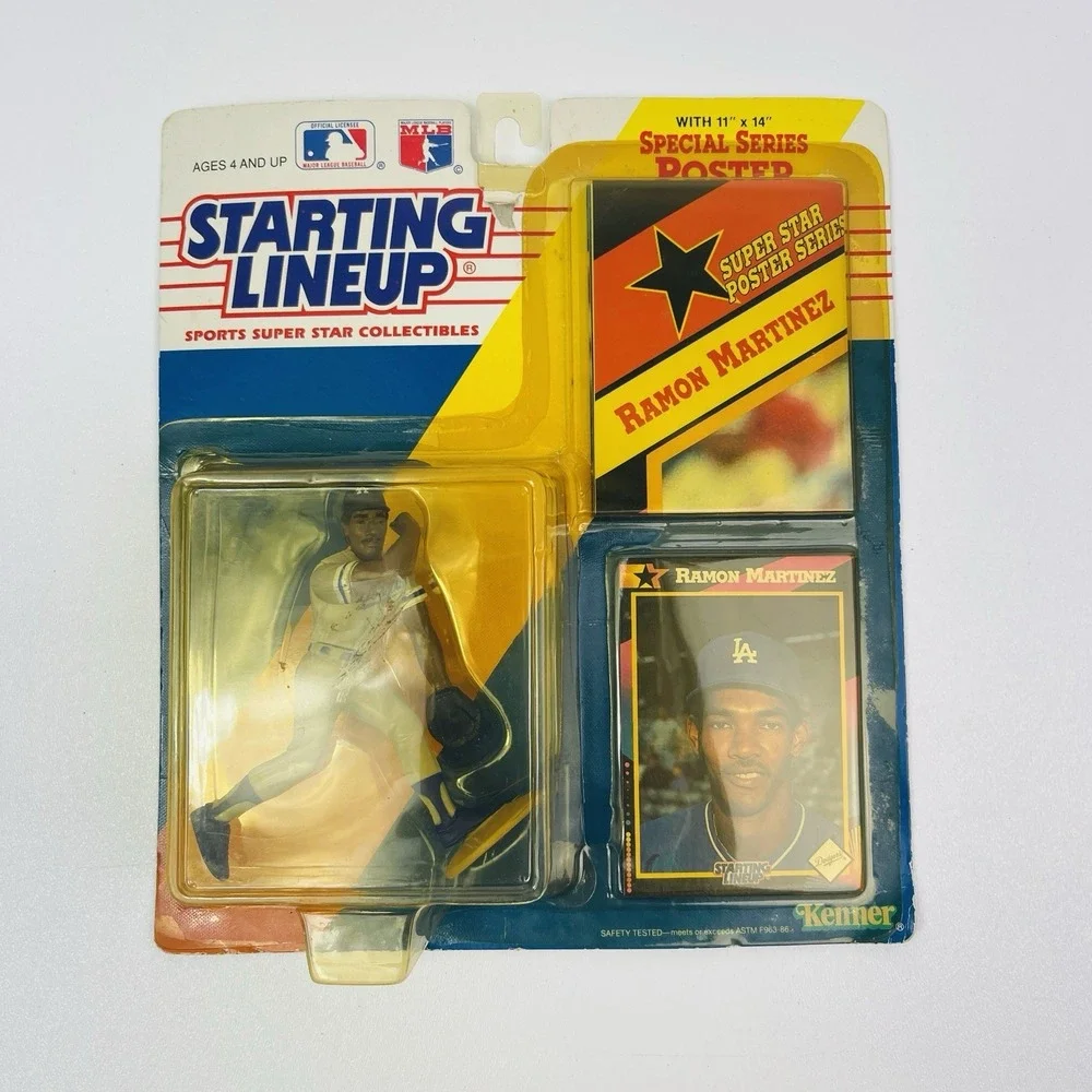 1992 Starting Lineup MLB Ramon Martinez LA Dodgers Action Card Poster